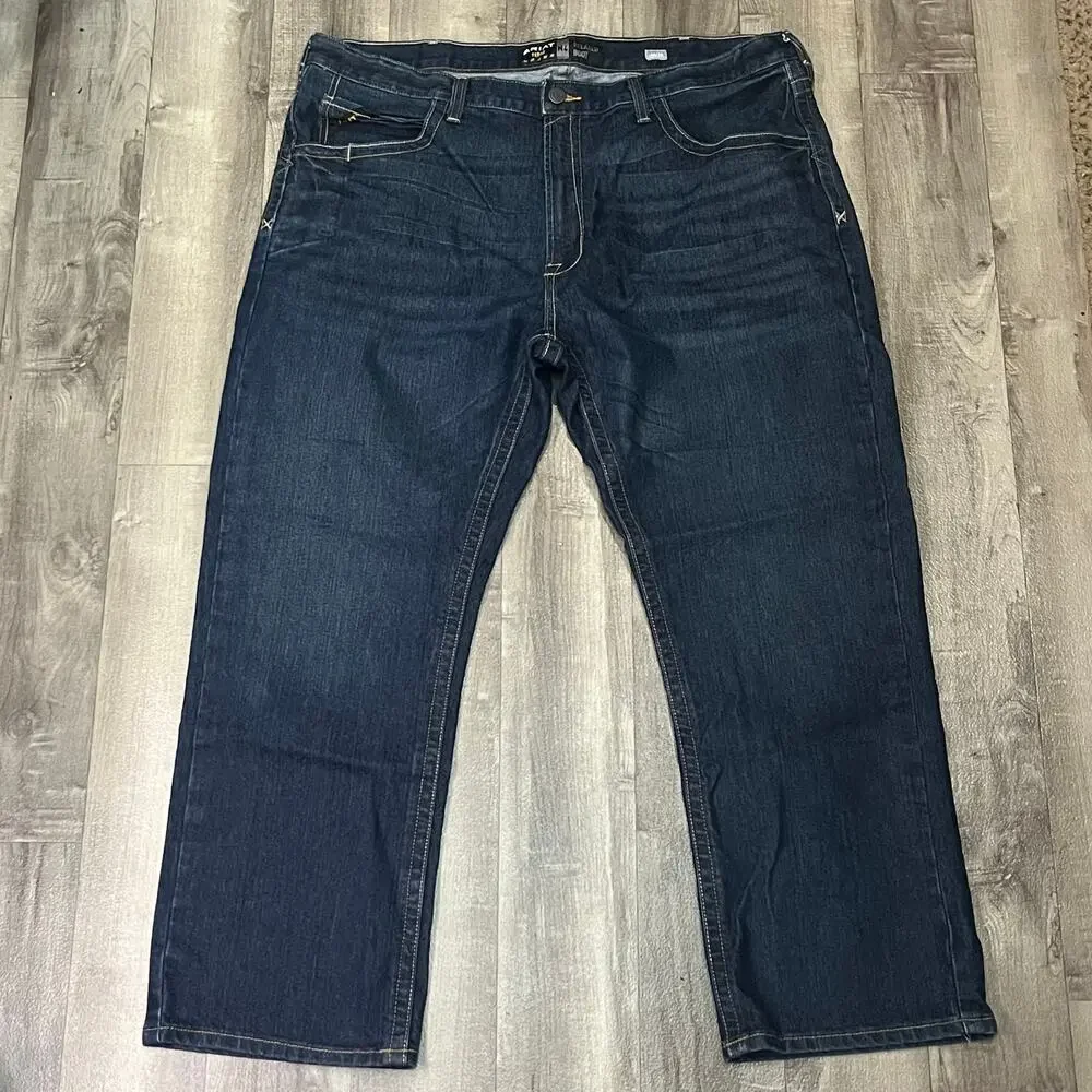NWOT Ariat Rebar M4 Relax Boot Jeans Mens 42x30 Dark Wash DuraStretch Work Denim
